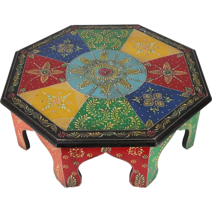 Guru-Shop Couchtisch Bemalter kleiner Tisch, Minitisch, Blumenbank -.. – Bild 1