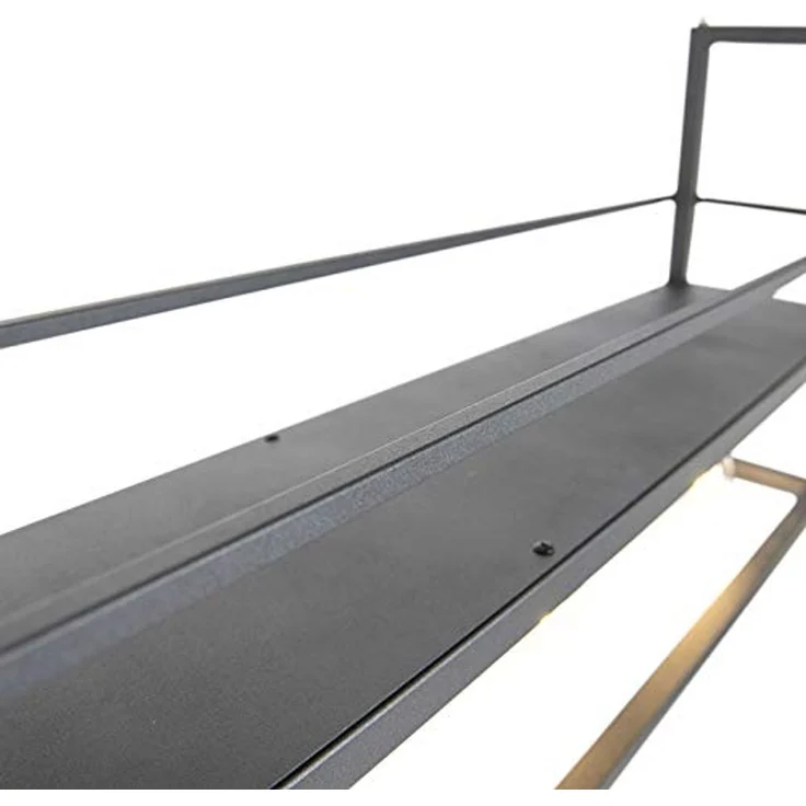 Qazqa Pendelleuchte Cage rack, ohne Leuchtmittel, E27, Schwarz, Modern, Stahl, 4-flammig – Bild 7