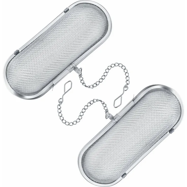 WESTMARK Küchensieb 2 Gewürz-/Kräuter-/Teesiebe, Länge: je 11 cm, Rostfreier Edelstahl, Edelstahl