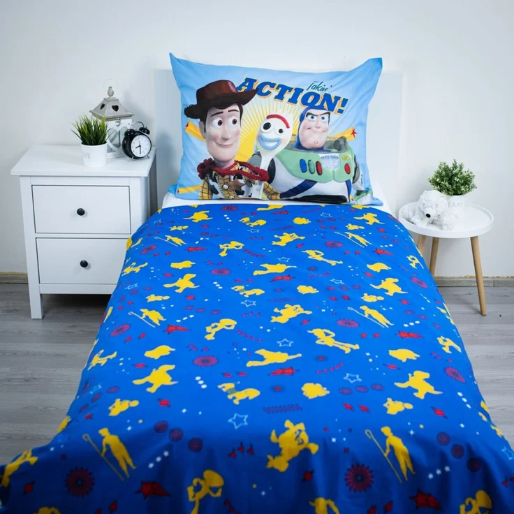 Disney Pixar Toy Story Kinder Bettwäsche Set 140x200 cm Baumwolle mit Reißverschluss – Bild 3