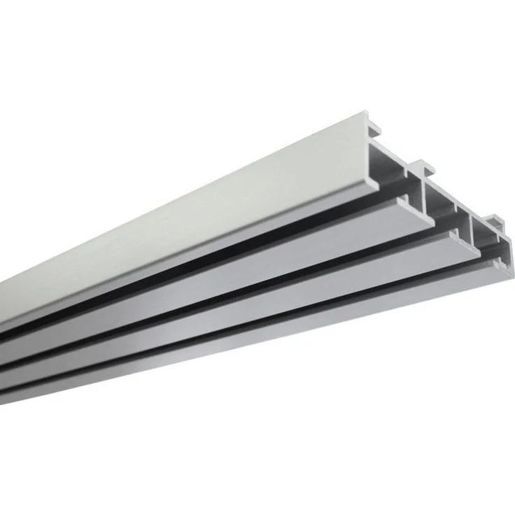 Gardinia Schiene für Flächenvorhang Atlanta silber, 160 cm, 3-läufig – Bild 2