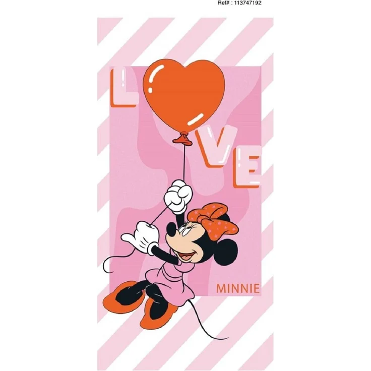 AYmax 'Minnie Mouse' Duschtuch, Baumwolle Pink, 70x140 cm