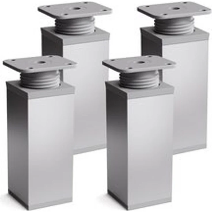 sossai® Möbelfuß Design-Möbelfüße, 4er & 8er Set, höhenverstellbar MFV1, Farbe: Alumin, (4-St), Farbe: Aluminium – Bild 6