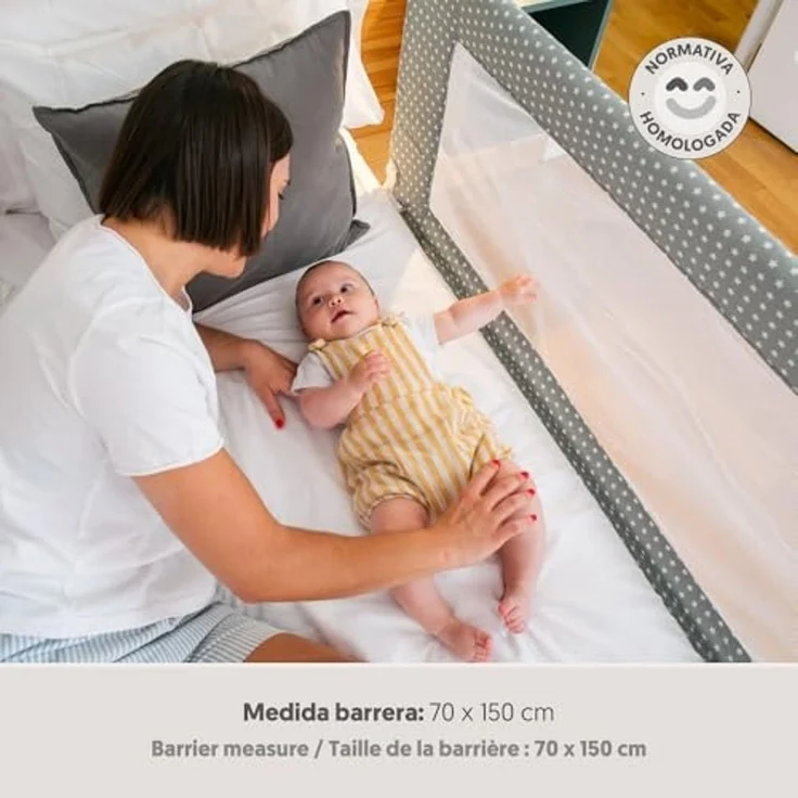 Interbaby Fallschutzgeländer für Kinderbetten, 150 cm, Starry Night, 3000 g, AZBR006 – Bild 3