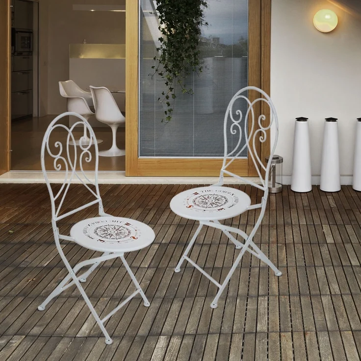 Klappstuhl, Gartenstuhl, weiß, Kompass Design – Bild 6
