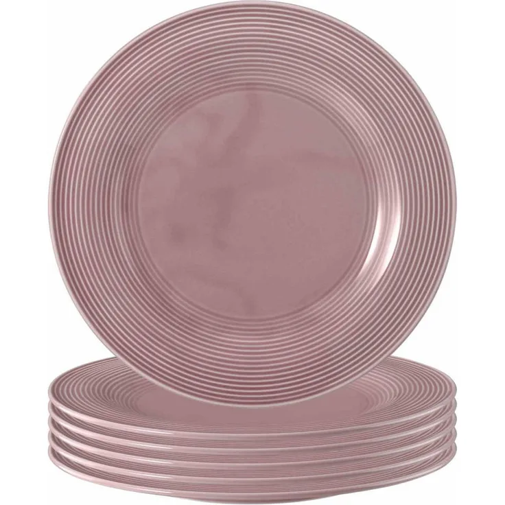 Seltmann Weiden Beat Speiseteller, Ø 27,7 cm, Rosa, Porzellan, 6er Set, spülmaschinenfest, mikrowellenfest, ofenfest