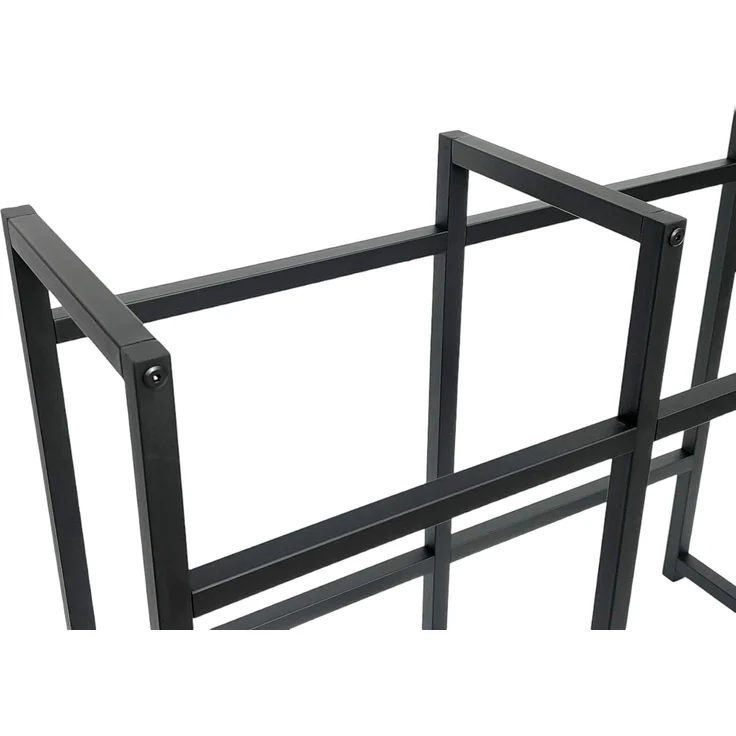 DanDiBo Getränkekistenregal 4 Kisten Schwarz Metall Stehend 96476 Getränkekistenhalter 91 cm Getränkekistenständer Flaschenkistenregal – Bild 4