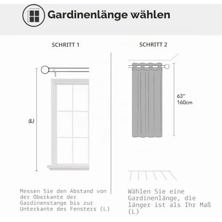 Deconovo Blickdichter Verdunkelungsvorhang UV-Schutz Thermovorhang Braun | 1 Stück, H160 x B132 cm, Verdunkelungsgardinen, Thermovorhang, Hitzeschutz, Sichtschutz für Wohnzimmer und Schlafzimmer – Bild 6