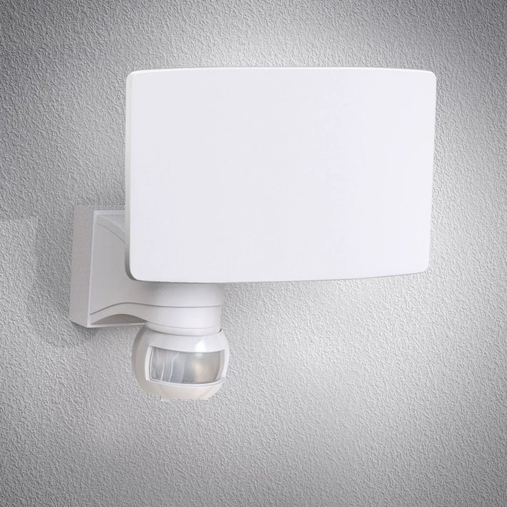 B.K.Licht LED Außen-Wandleuchte, LED fest integriert, Neutralweiß, Außenstrahler, Bewegungsmelder, Wandlampe, 20W 2300 Lumen, IP44, weiß – Bild 1