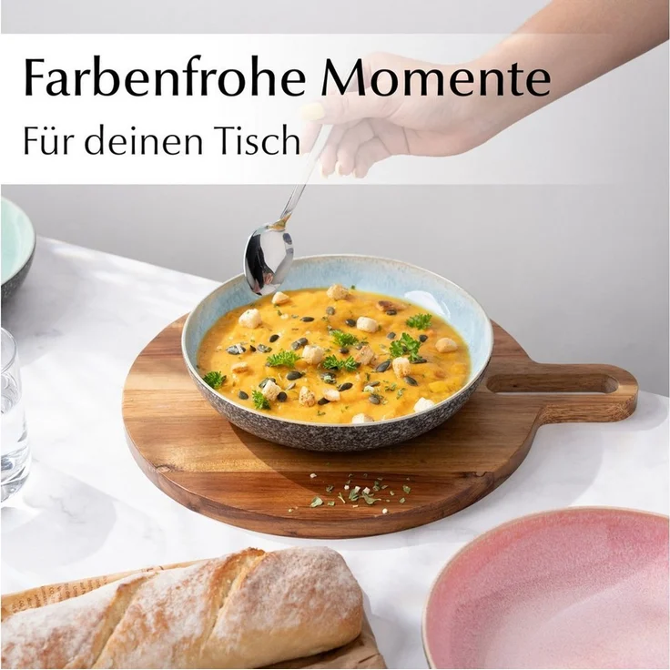 MiaMio Suppenteller Las Palmitas bunt, (6 St), 22 cm Durchmesser, 850 ml – Bild 2