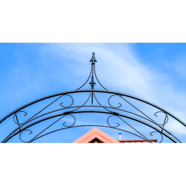 KADAX Metall-Garten-Pergola-Bogen für Blumen, Rosen, Kletterer, 281 cm – Bild 8