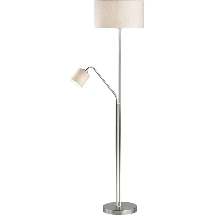 Fischer & Honsel 40278 Stehleuchte Layer 2-flammig nickel matt sandfarben 175cm