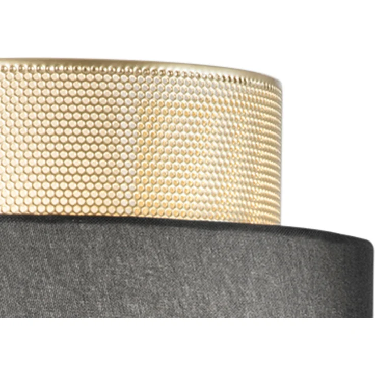 LED Wandlampe Metall Gold mit Stoffblende Schwarz, Breite 25cm – Bild 5