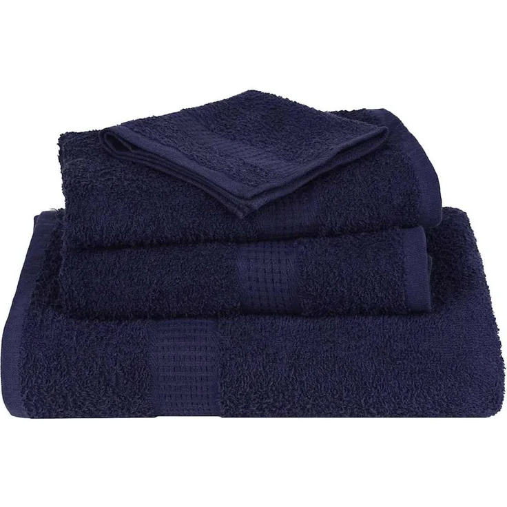 vidaXL Badetücher FROGN 2 Stk. Marineblau 100x150 cm 360 g/m² 136788 – Bild 4