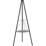 Beliani 'Gelai' Schwenkgrill, Stahl schwarz, Ø 49 cm