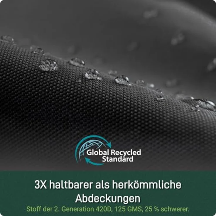 Awnic Sonnenschirm Schutzhülle Ampelschirm Abdeckung für Sonnenschirmhülle Ø 300cm Reißfest Wasserdicht 420D 265x40 cm/50 cm – Bild 4