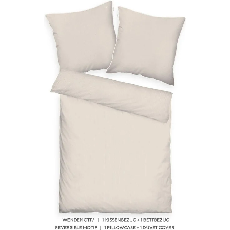 TOM TAILOR HOME Bettwäsche FINE STRIPES, Satin, 2 teilig, new bedroom, gewebtes Label – Bild 2