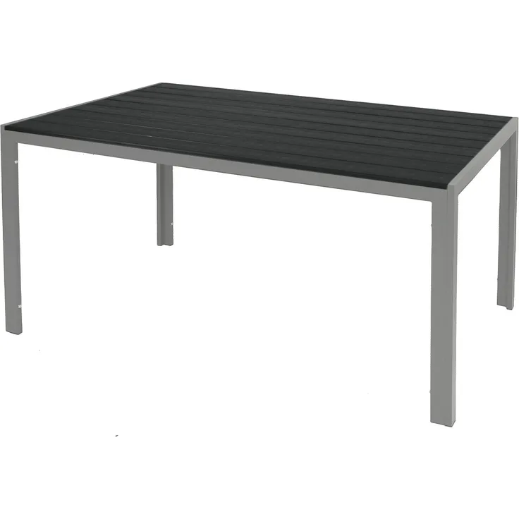 5tlg Gartenmöbel Set Alu Non-Wood 180x90x74cm + 4 Hochlehner Textilen