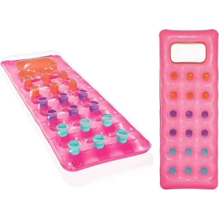Bestway | Luftmatratze mit Fenster | Fashion Lounge | 188 x 71 cm | Farbe: Pink | ideal für Strand und Schwimmingpool