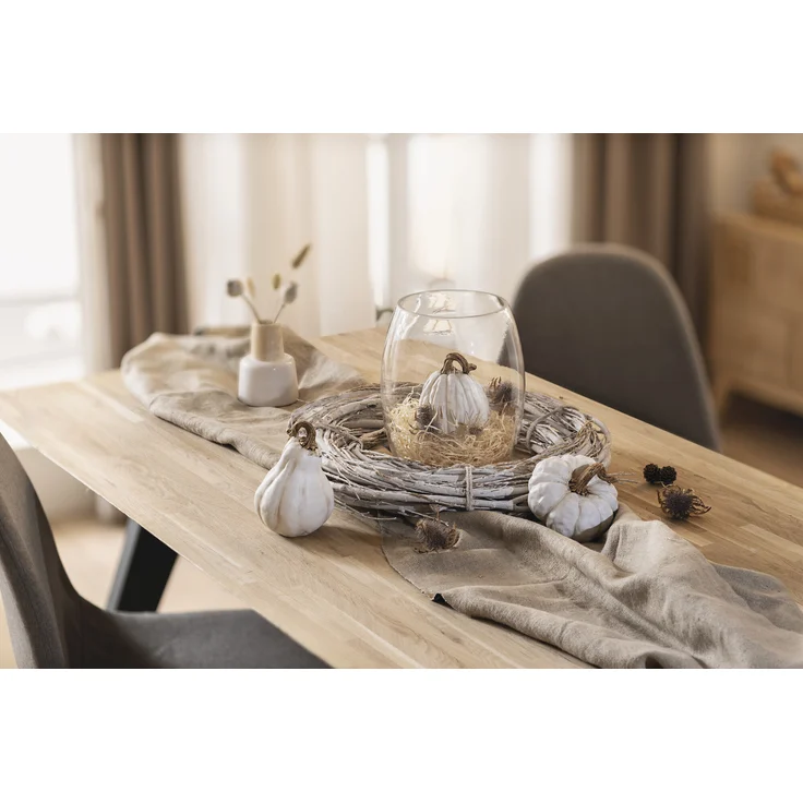 Reisigkranz White Charme Dekokranz Tischkranz Tischdeko Türkranz Bastelkranz – Bild 2