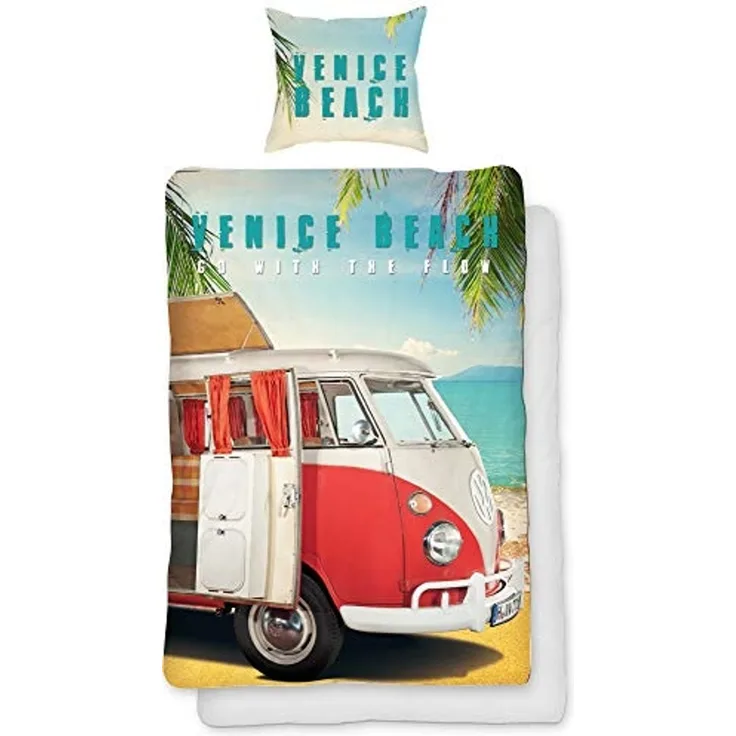 Bettwäsche 'VW Volkswagen Bulli Venice Beach 067' Linon / Renforce