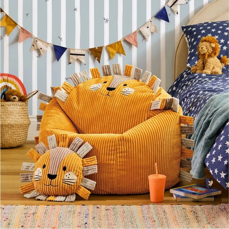 icon Sitzsack Kinder aus Cord Tierfreunde, Made in Germany, für Kinderzimmer – Bild 2