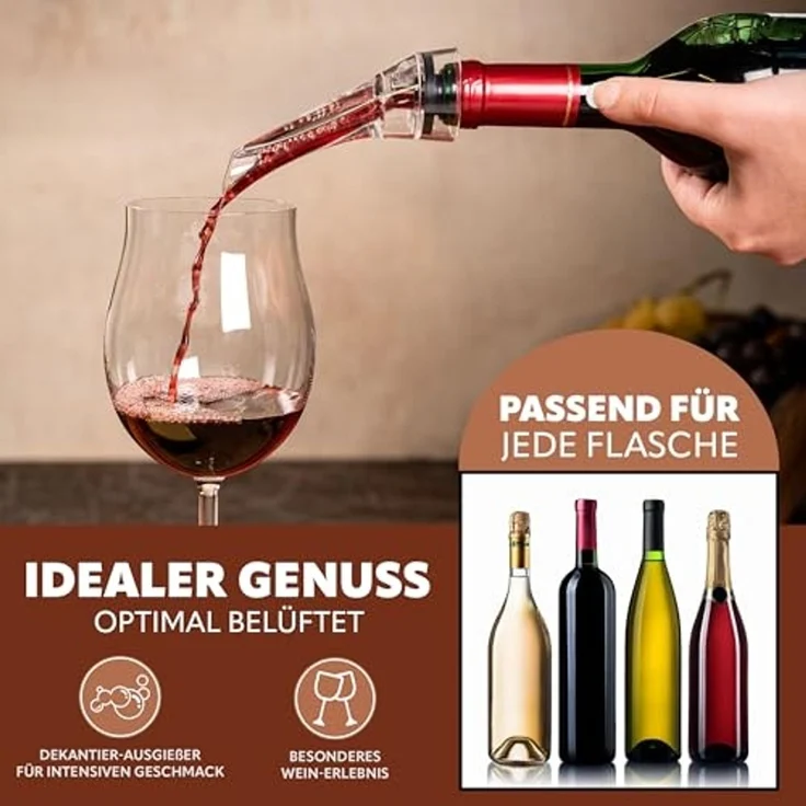 bremermann Sommelier-Set Wein-Set 5-tlg, inkl. Dekanter-Ausgießer, Sommelier-Set – Bild 2