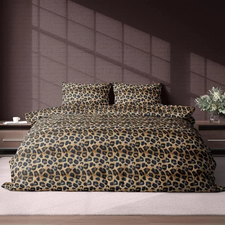 TRAUMSCHLAF Bettwäsche Leo, Flanell, 2 teilig, Flanell-Winterbettwäsche in toller Leo Optik