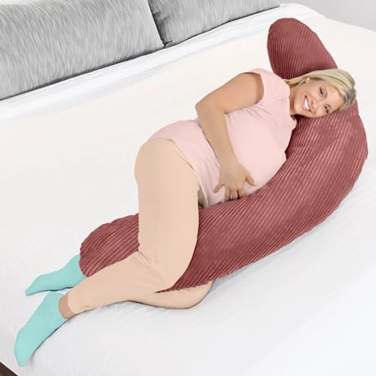Amilian Stillkissenbezug 170 cm - Kissenbezug für Schwangerschaftskissen, Seitenschläferkissen, weicher und pflegeleichter Bezug - ideal als Ersatzbezug – Bild 10