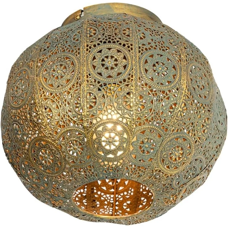 Qazqa Deckenleuchte Baloo, ohne Leuchtmittel, E27, Grün, Orientalisch, Stahl, 1-flammig – Bild 7