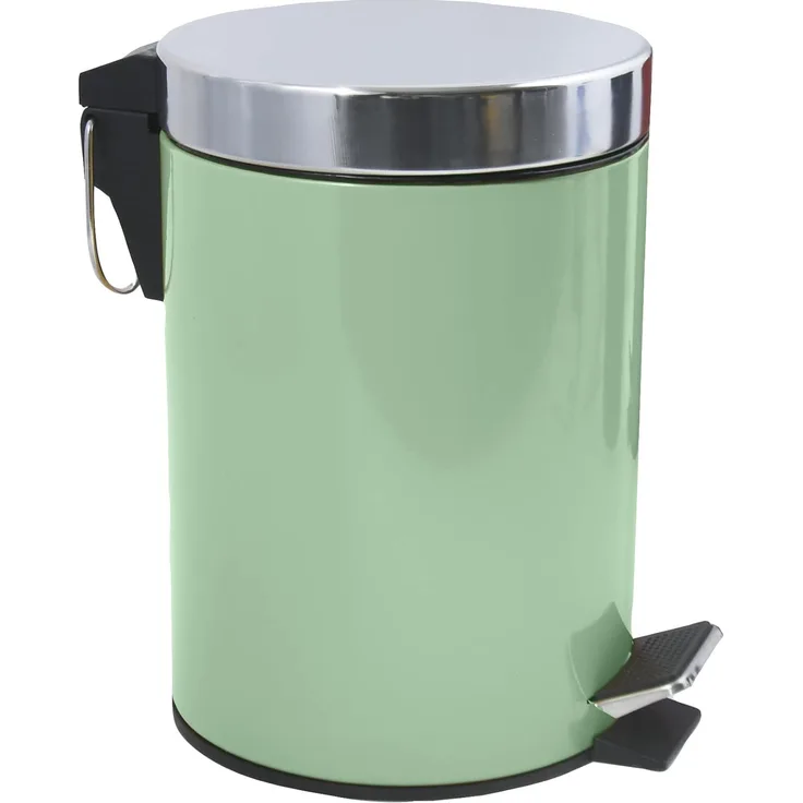 MSV Kosmetikeimer " Basil Grün" Mülleimer Treteimer Abfalleimer - 3 Liter – mit herausnehmbaren Inneneimer