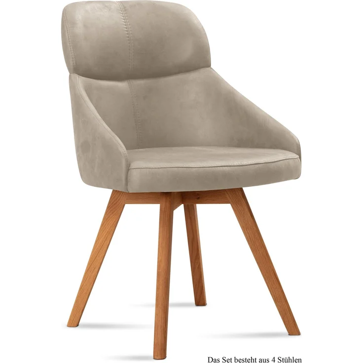 Esszimmerstuhl (4er-Set) Donna 52x82x63 Eiche geölt/Natur