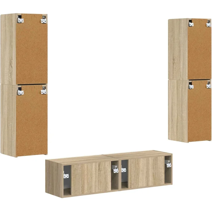 vidaXL TV-Schrankset 6 stk. 31 x 30 x 60 cm Sonoma-Eiche 3409125 – Bild 8