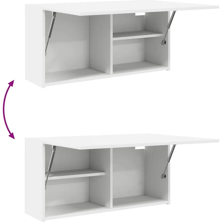 vidaXL Bad-Wandschrank Weiß 80x25x40 cm Holzwerkstoff 860085 – Bild 8