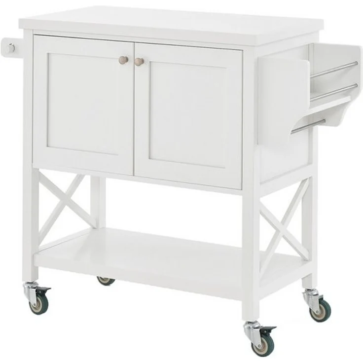 COSTWAY Küchenwagen, mit Handtuchhalter & Gewürzregal, 100x38x87cm rollbar – Bild 4