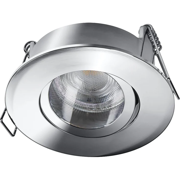 Osram Spot Set LED Einbaustrahler IP65 Press 840 Chrom, 4,5W 4000K Neutralweiß, Aluminium, Feuchtraum, 3er-Set