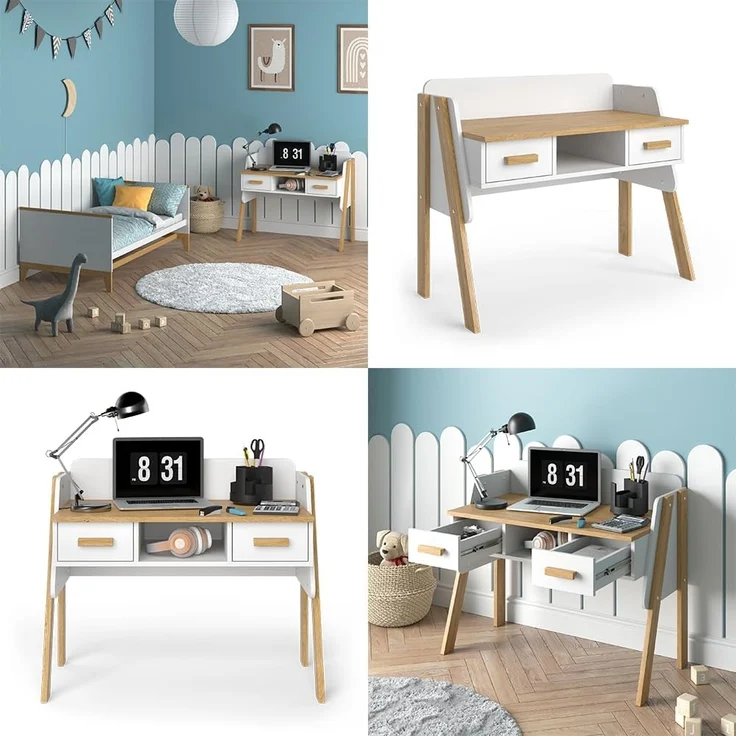 Schreibtisch Malia Weiß 97 x 51 cm Vitalispa – Bild 8