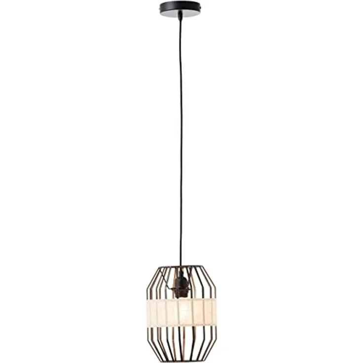 Brilliant Leuchten No. 99478-76 Pendelleuchte Slope 1-flammig E27 schwarz natur