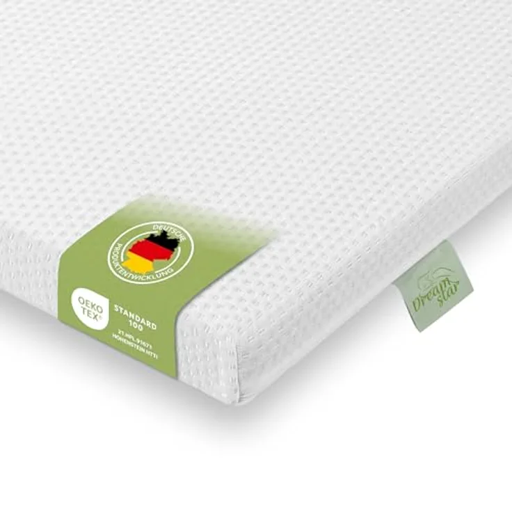 TB Furniture DREAMSTAR Easy Dream, Kaltschaum Topper, 80 x 200 cm, H4, 5 cm hoch, feuchtigkeitsregulierender Doppeltuchbezug
