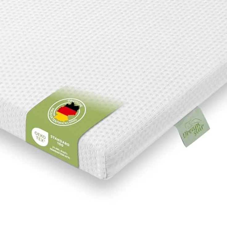 TB Furniture DREAMSTAR Easy Dream, Kaltschaum Topper, 80 x 200 cm, H4, 5 cm hoch, feuchtigkeitsregulierender Doppeltuchbezug – Bild 1