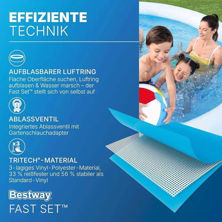 Bestway Swimmingpool-Set Fast Set 305x76 cm 57270 91641 – Bild 6