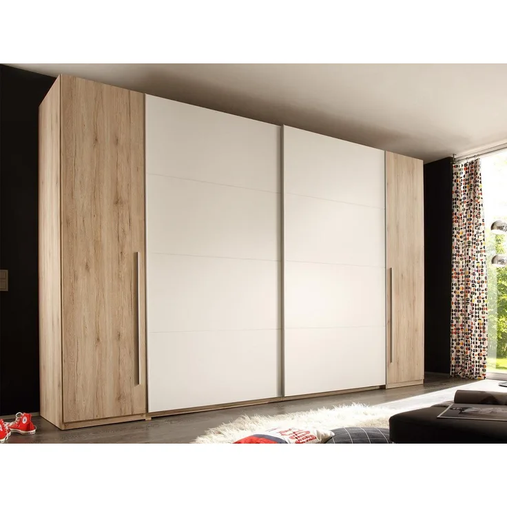 'Match 2' Schwebetürenschrank, weiß/Sanremo Eiche, 270 cm