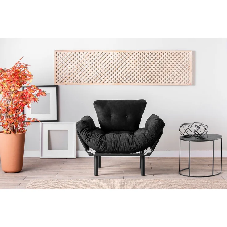 Hanah Home 'Nitta Single - Black' Ohrensessel, Schwarz, 95 x 85 x 70 cm – Bild 2