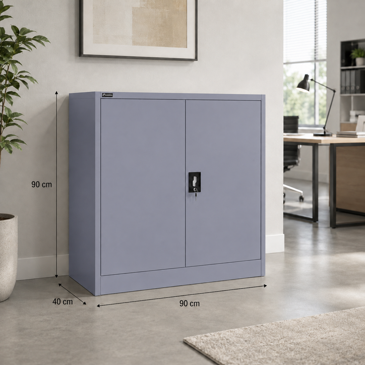 Makika Aktenschrank / Büroschrank abschließbar 40x90x90cm in Anthrazit – Bild 5