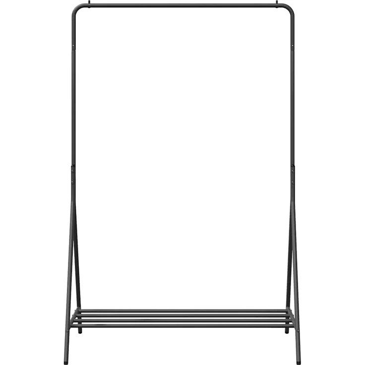 vidaXL Kleiderständer mit Speicher Schwarz 100 x 56 x 154 cm Stahl 868444 – Bild 4