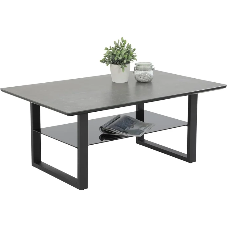 Hela Couchtisch Arne Glas Keramikoptik 105x69x45 cm – Bild 4