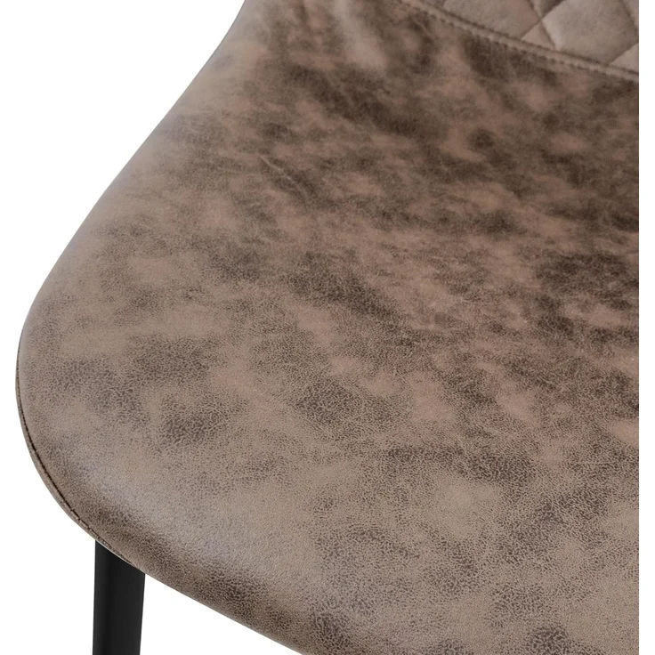 ML-DESIGN Stuhl Esszimmerstuhl mit Rückenlehne, Polsterstuhl mit Metallbeinen (4 St), Wohnzimmerstuhl ergonomisch Braun mit Kunstlederbezug Küchenstuhl – Bild 7