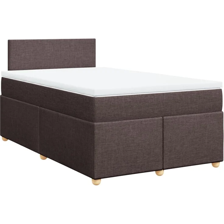 vidaXL Boxspringbett mit Matratze Dunkelbraun 120x200 cm Stoff 3288943 – Bild 3