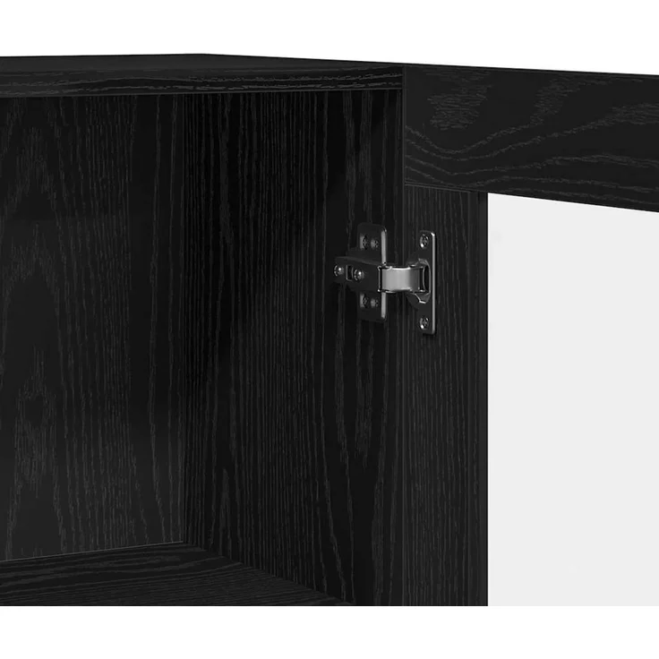 vidaXL Bücherregal 82,5 x 30,5 x 80 cm Schwarz Eichen-Optik 862518 – Bild 9
