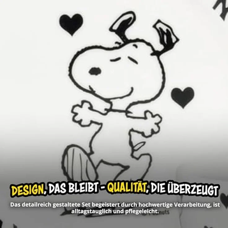 United Labels® Frühstücks-Geschirrset Peanuts Snoopy - yumm yumm -3-tlg, 1 Personen, Porzellan – Bild 5